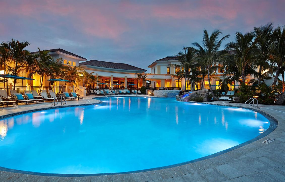 The CORE pool at night
