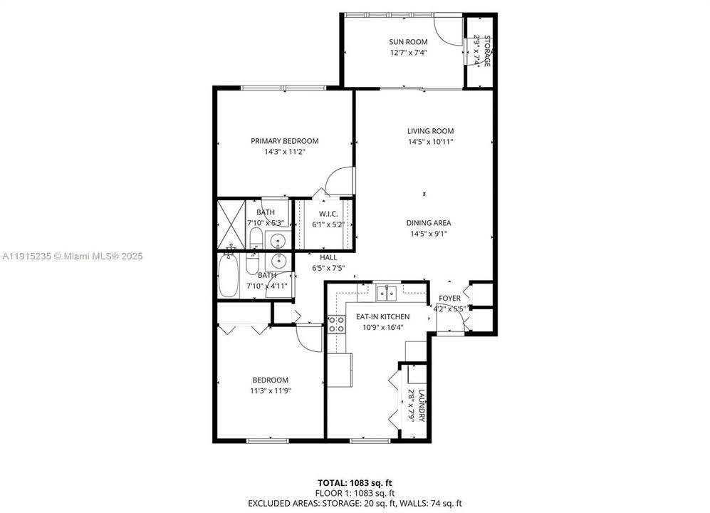 На продажу: $215,000 (2 спален, 2 ванн, 1000 Квадратных фут)