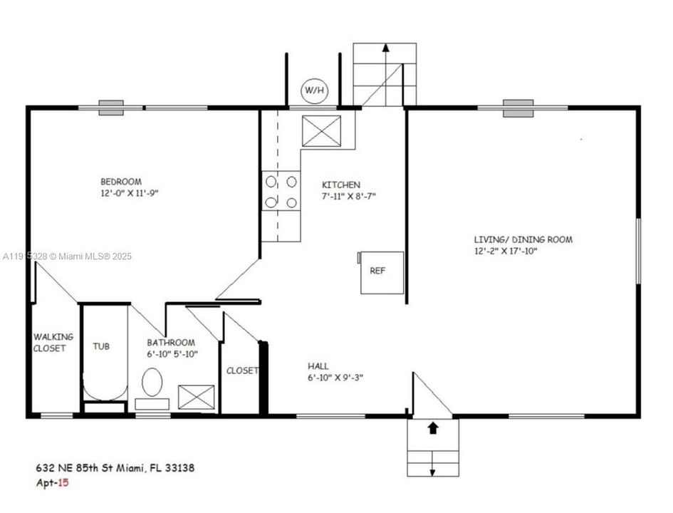 For Rent: $1,525 (1 beds, 1 baths, 600 Square Feet)