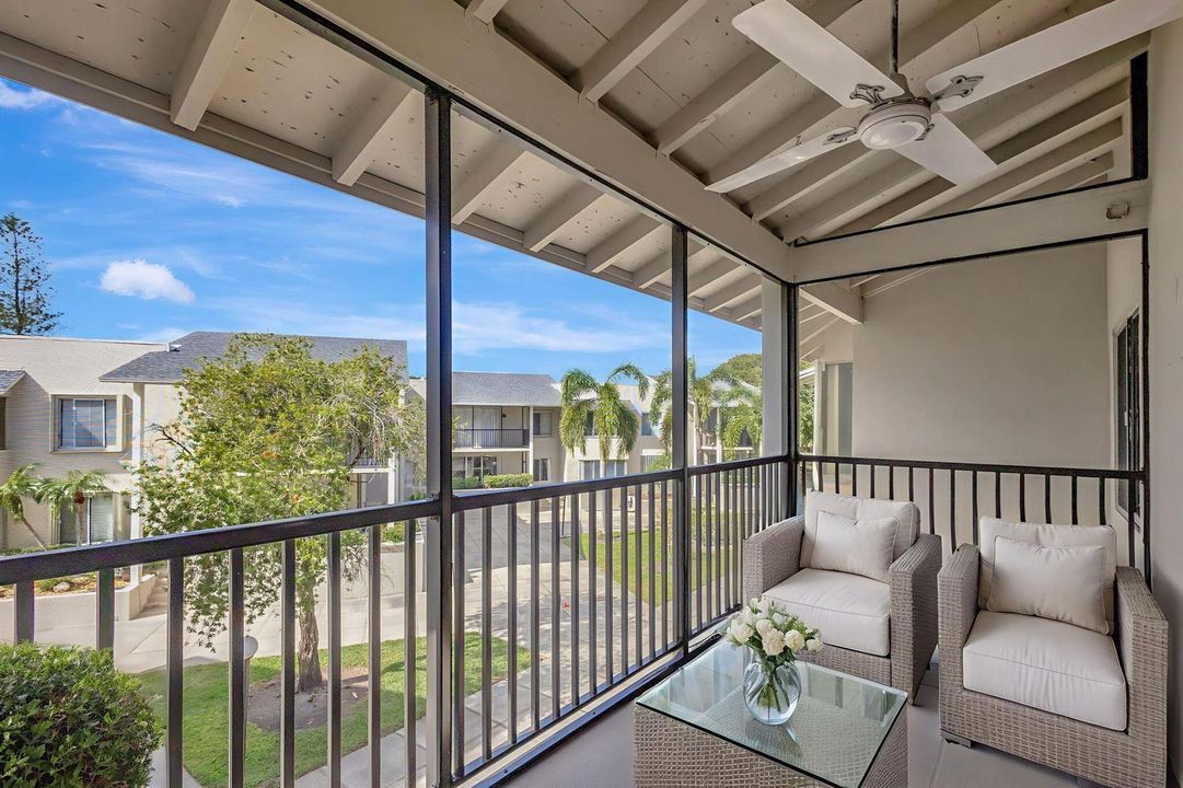 Screened Balcony Staged
