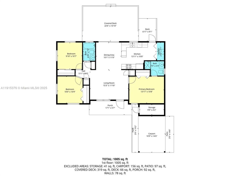 На продажу: $760,000 (3 спален, 2 ванн, 1114 Квадратных фут)