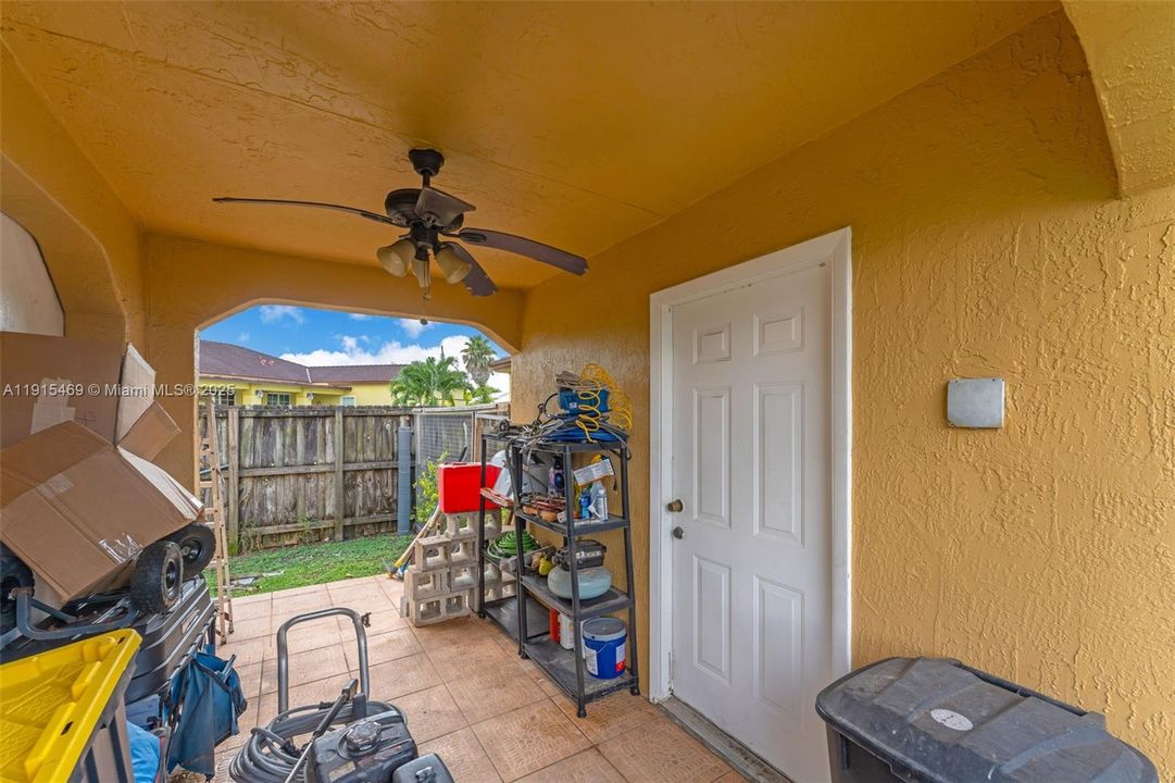 Detached Concrete Block Storage Area