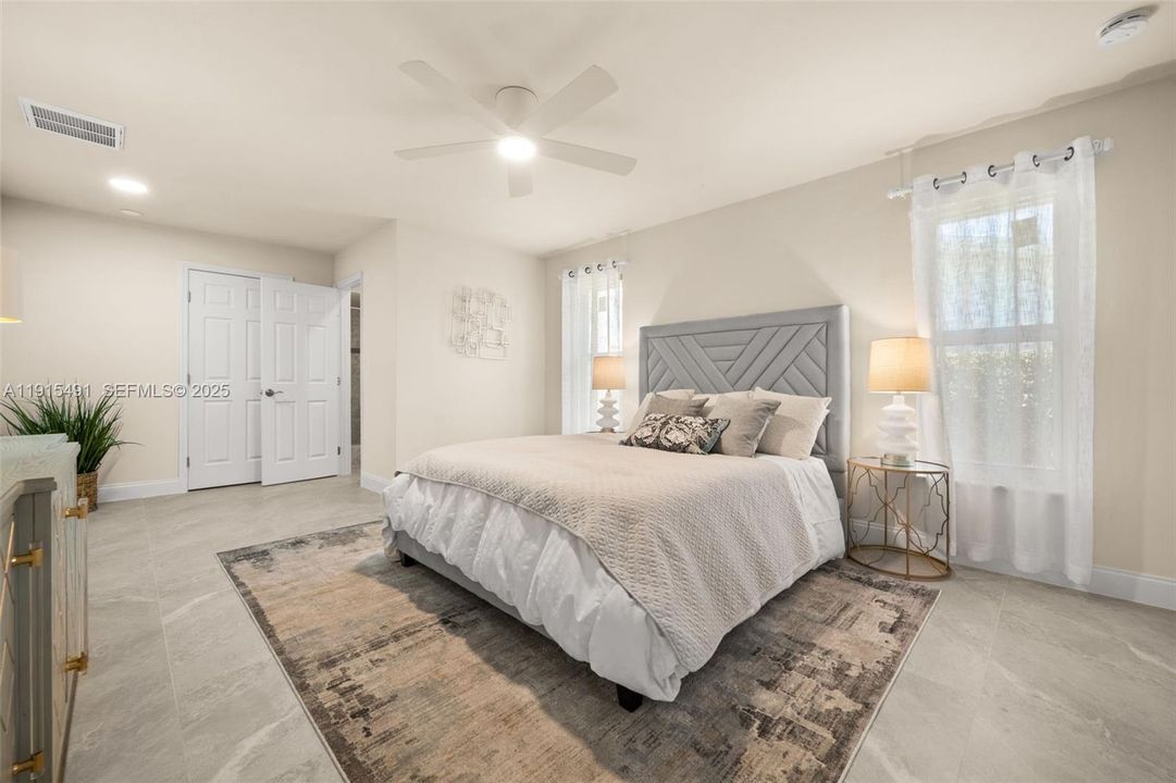 Master Bedroom with walk-in closet