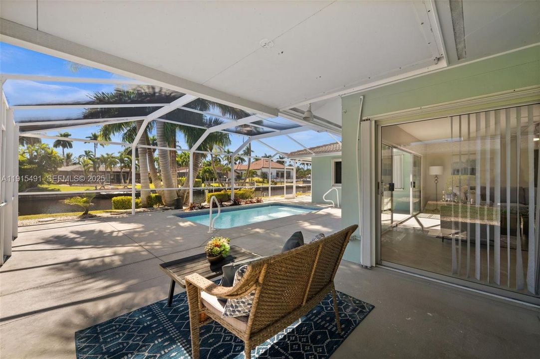 Covered Lanai next to the pool