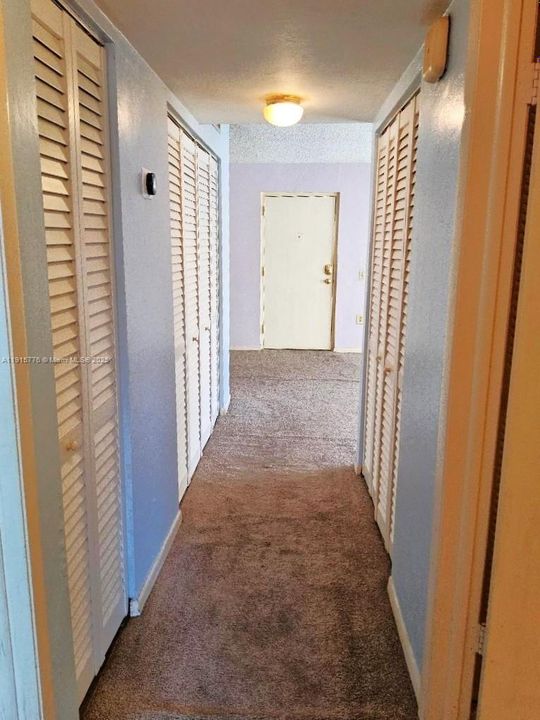 Hallway facing Front Door