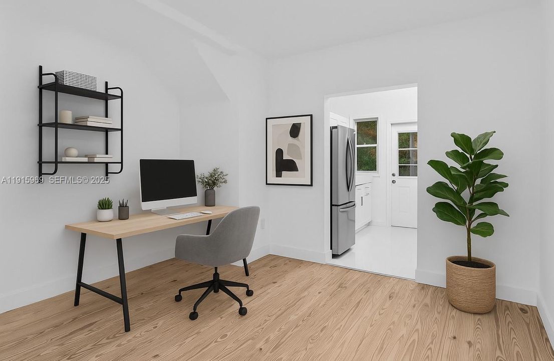 Virtually Rendered to have furniture and decor w/ office option