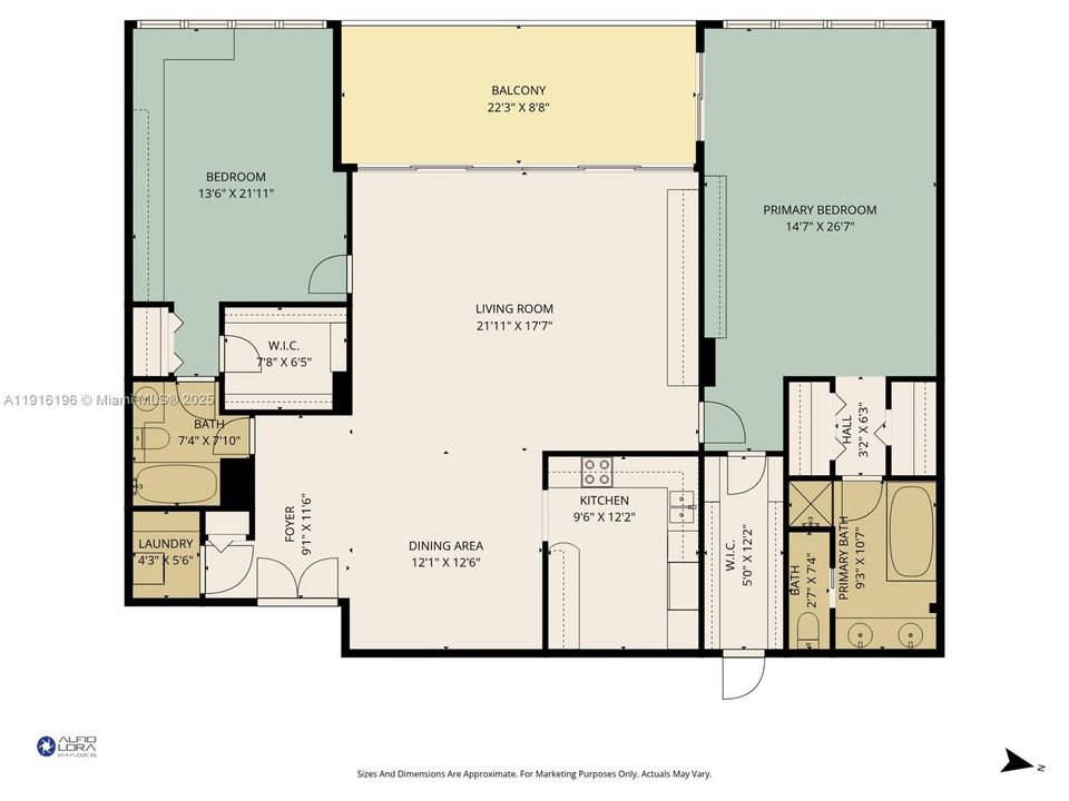 На продажу: $1,699,000 (2 спален, 2 ванн, 1882 Квадратных фут)
