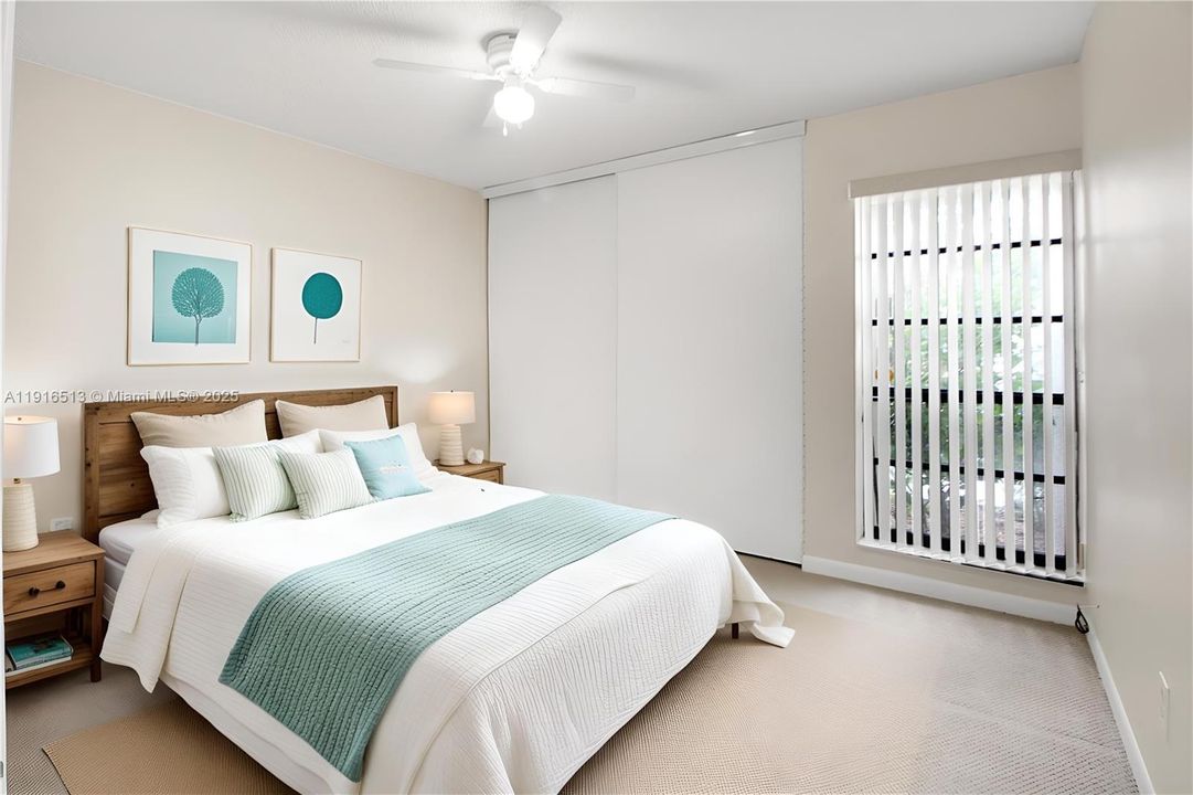 This space was staged using computer generated overlay tools.