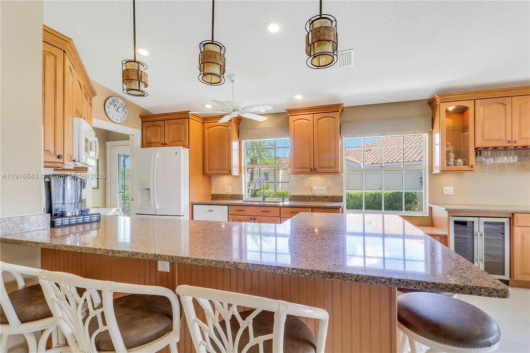 Lots of kitchen entertaining space