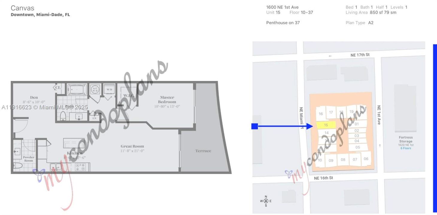 待售: $419,000 (1 贝兹, 1 浴室, 850 平方英尺)