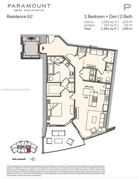 For Sale: $775,000 (1 beds, 2 baths, 1294 Square Feet)