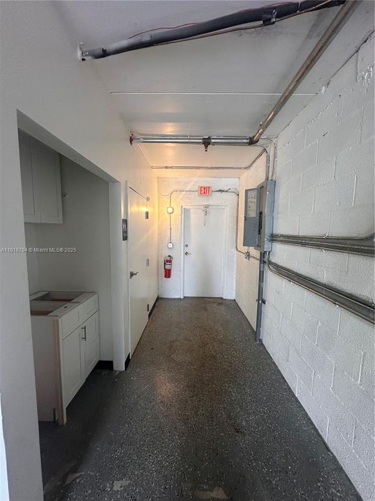 Exit door at the back of the Unit.