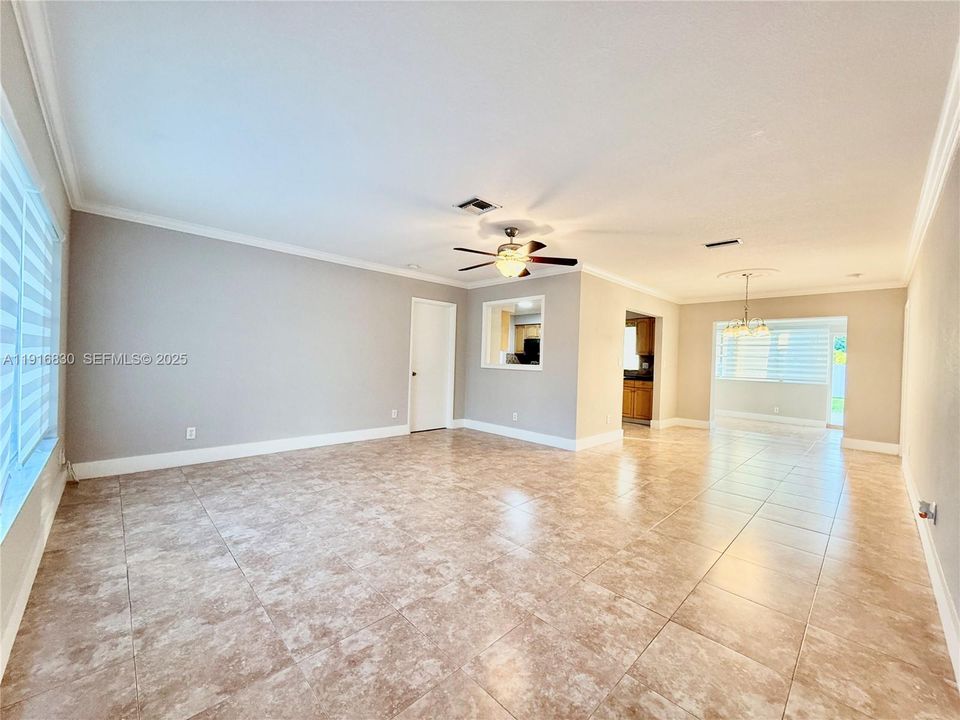 Open and spacious floor plan.