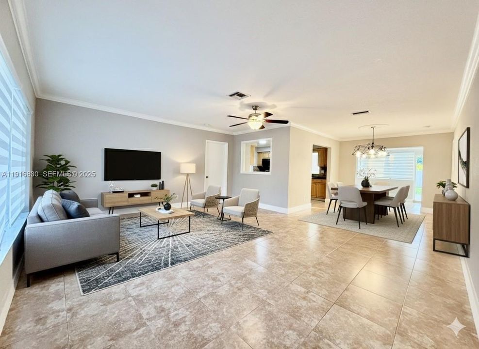 Open and spacious floor plan. Virtually staged.