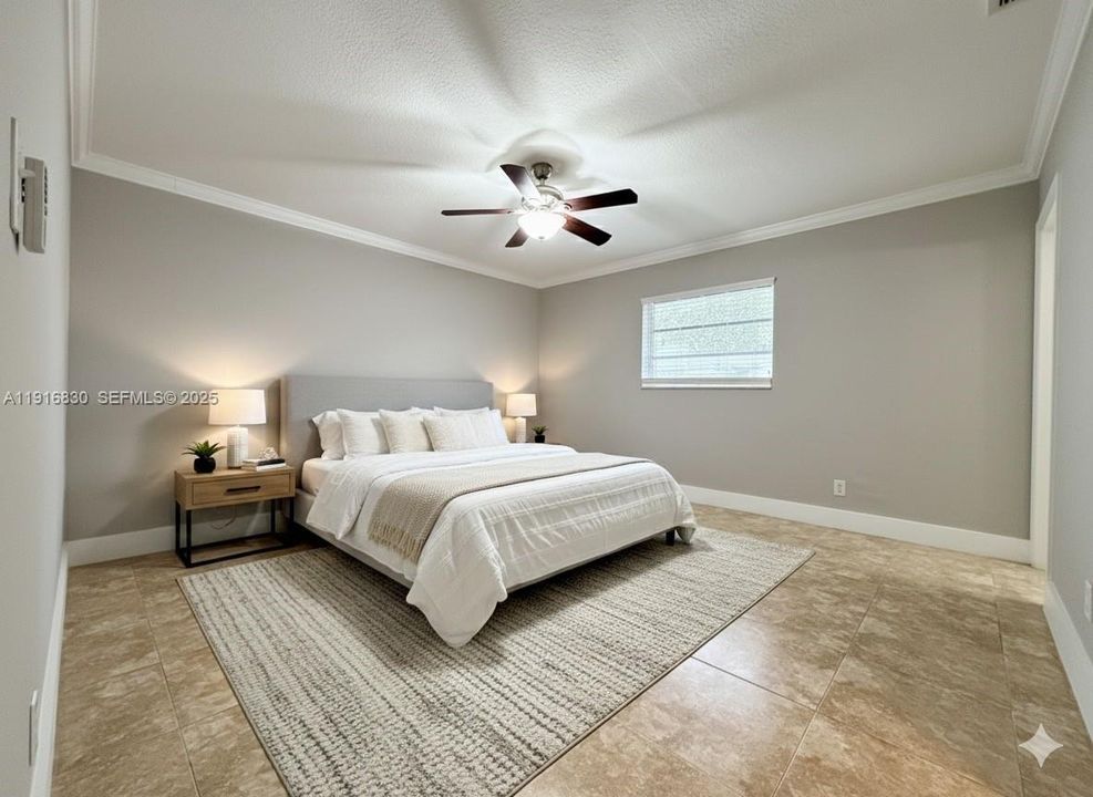 Master Bedroom with ensuite bathroom. VIRTUALLY STAGED