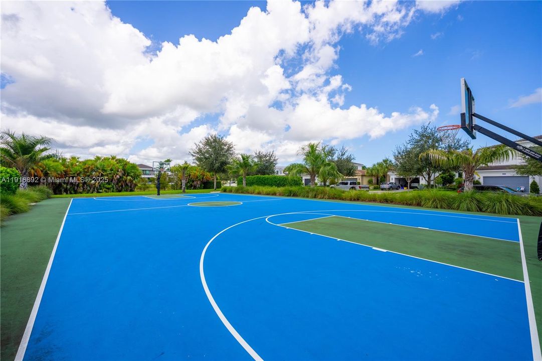 Full size basketball court at the clubhouse