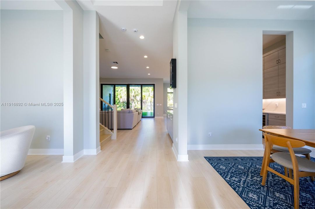 View of open concept living from the Foyer