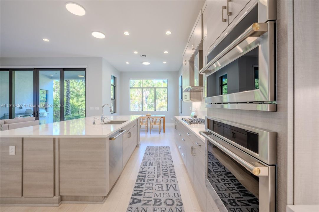 Chef's kitchen with high-end appliances