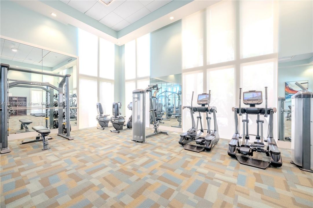 Brand new gym machinery in clubhouse