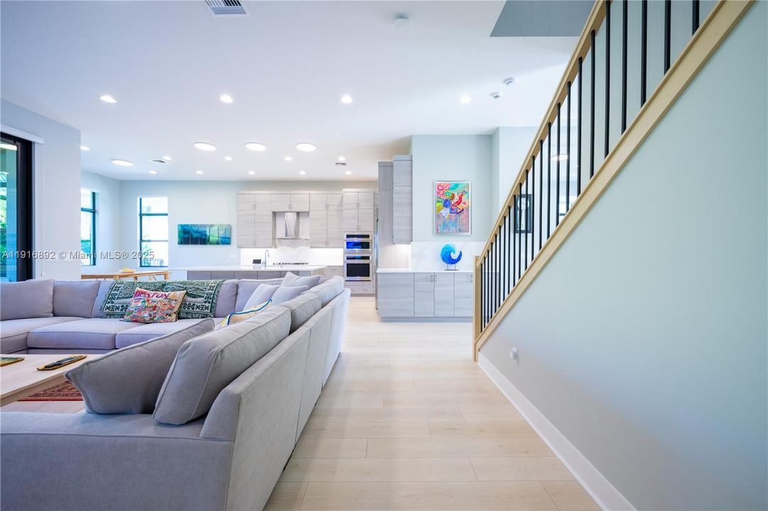 View of the true open concept layout from the powder room