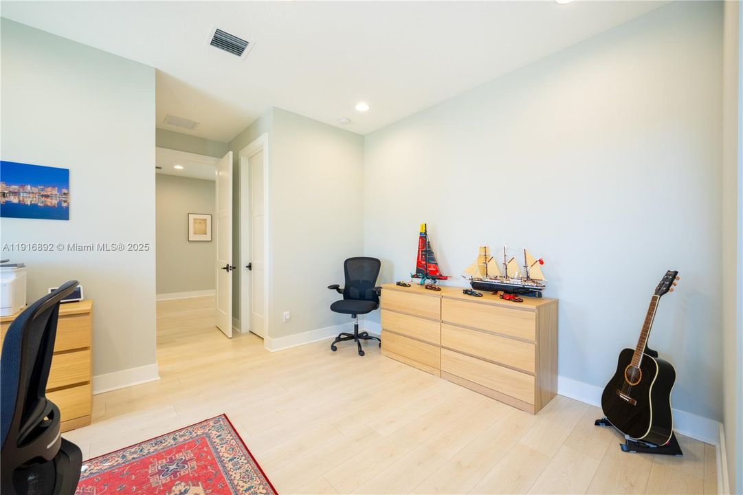 Suite 2's large space bedroom used as an office