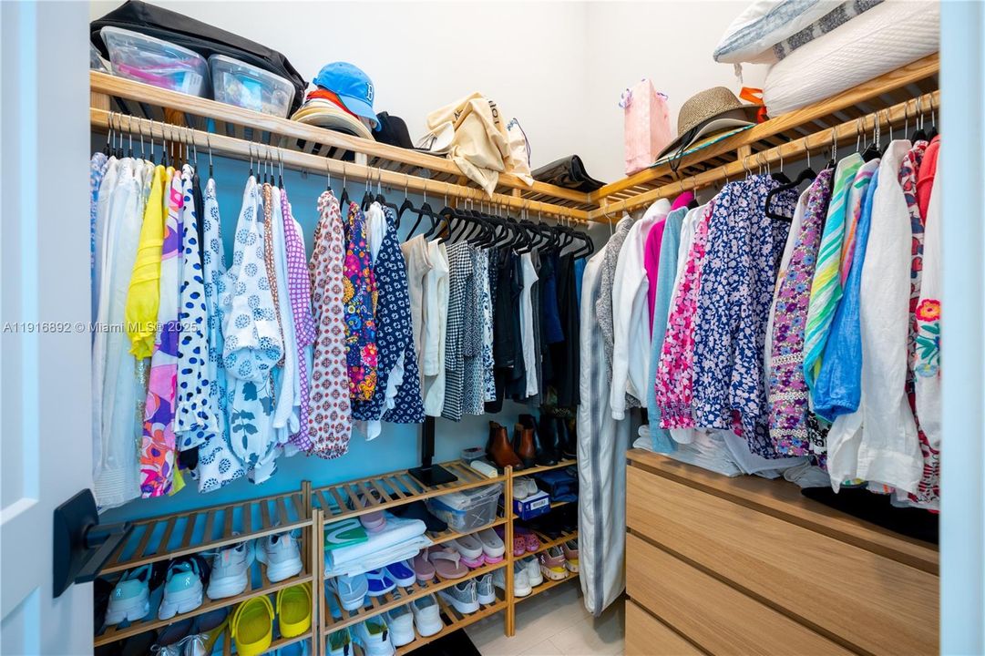 Downstairs bedroom's walk-in closet