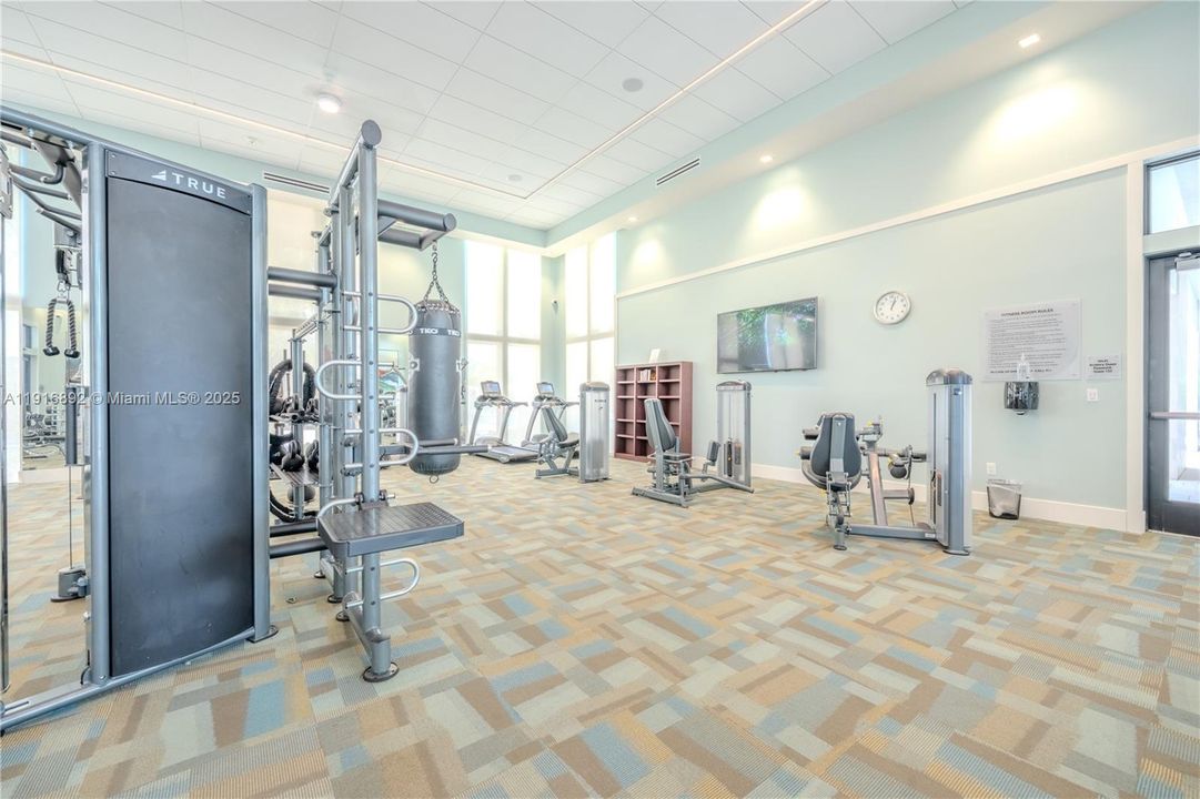 Full gym with new machines at clubhouse