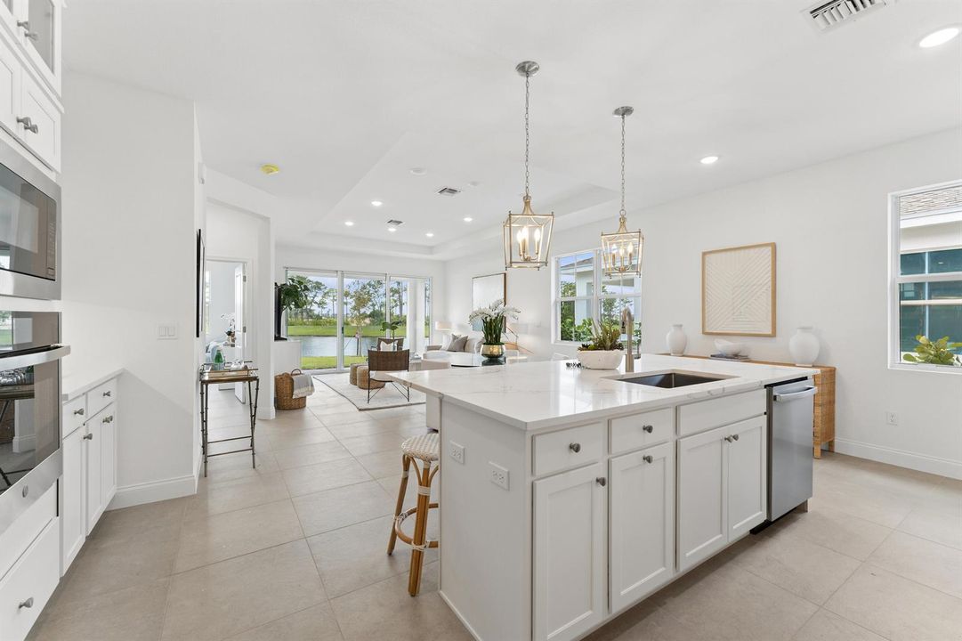 Kitchen, Great Room & Dining Area