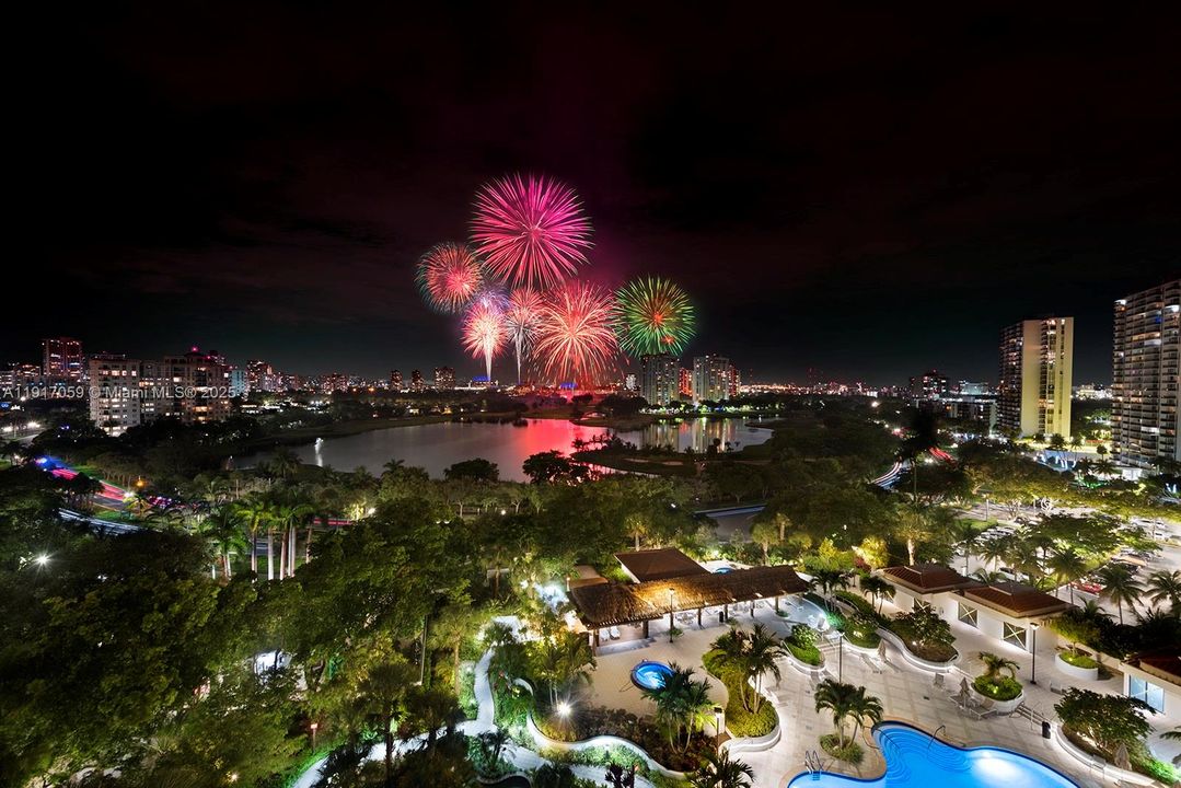 4th of July fireworks from balcony
