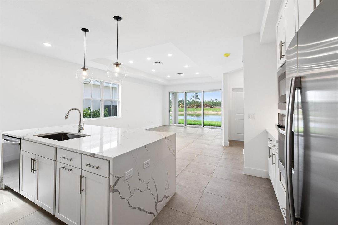 Kitchen, Dining Area & Great Room