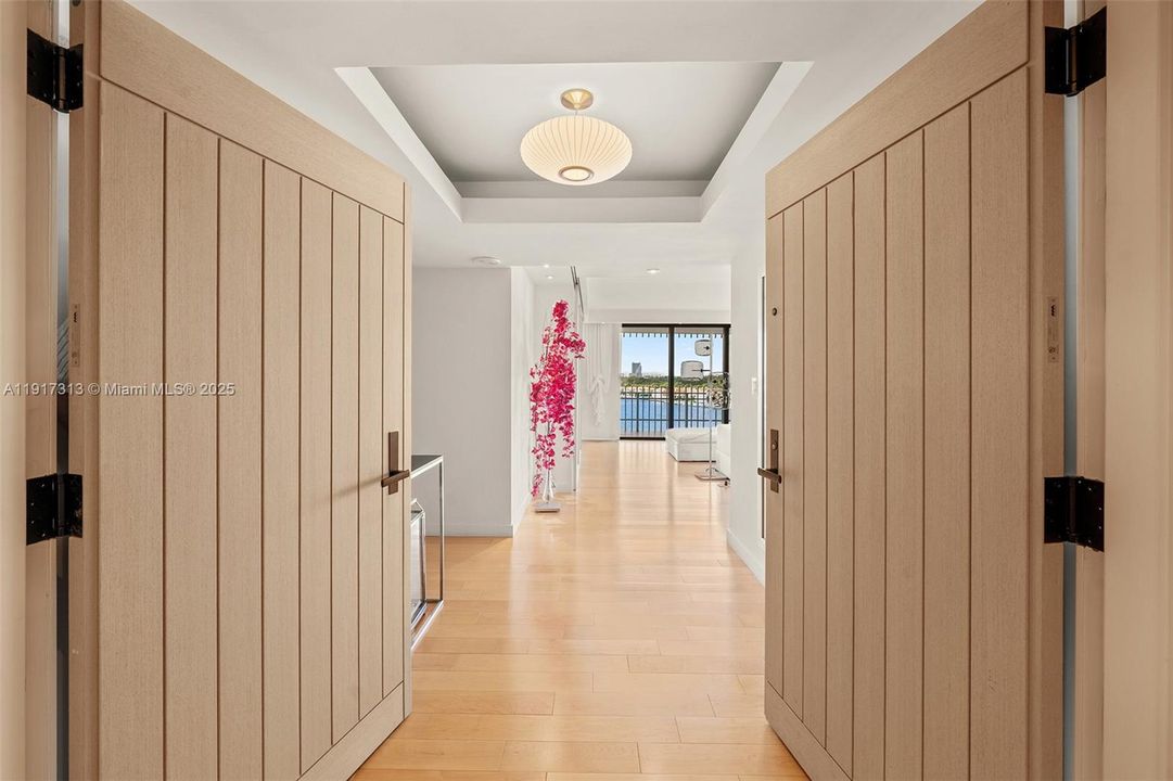 Entering front double doors