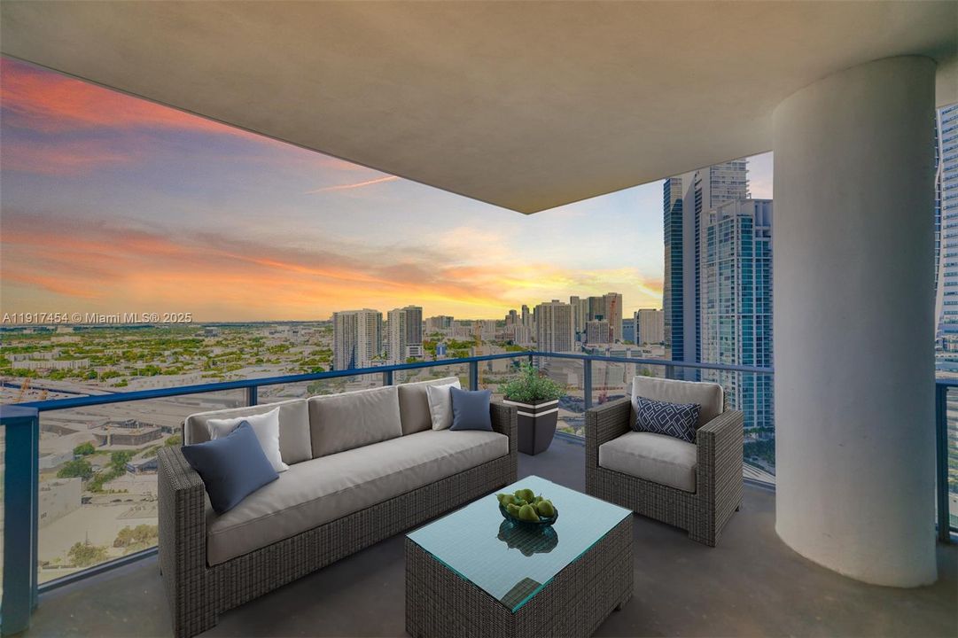 North View. Virtually Staged