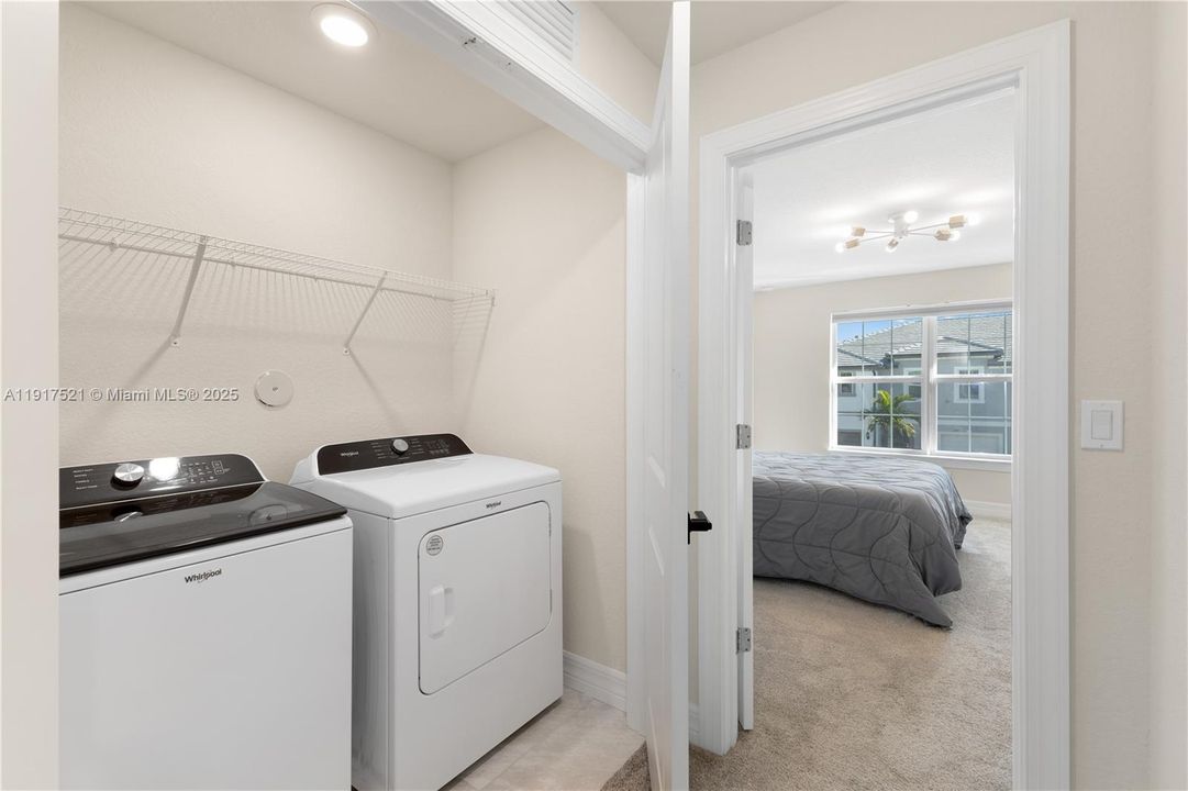 Laundry located upstairs