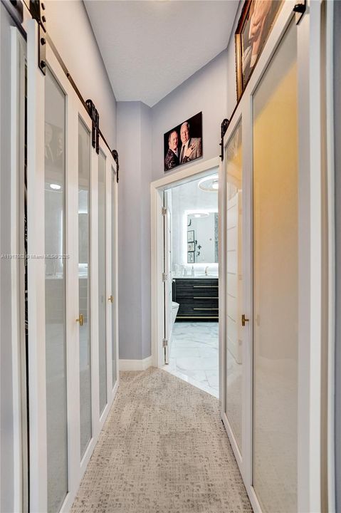 Corridor to Primary Bath & Closets