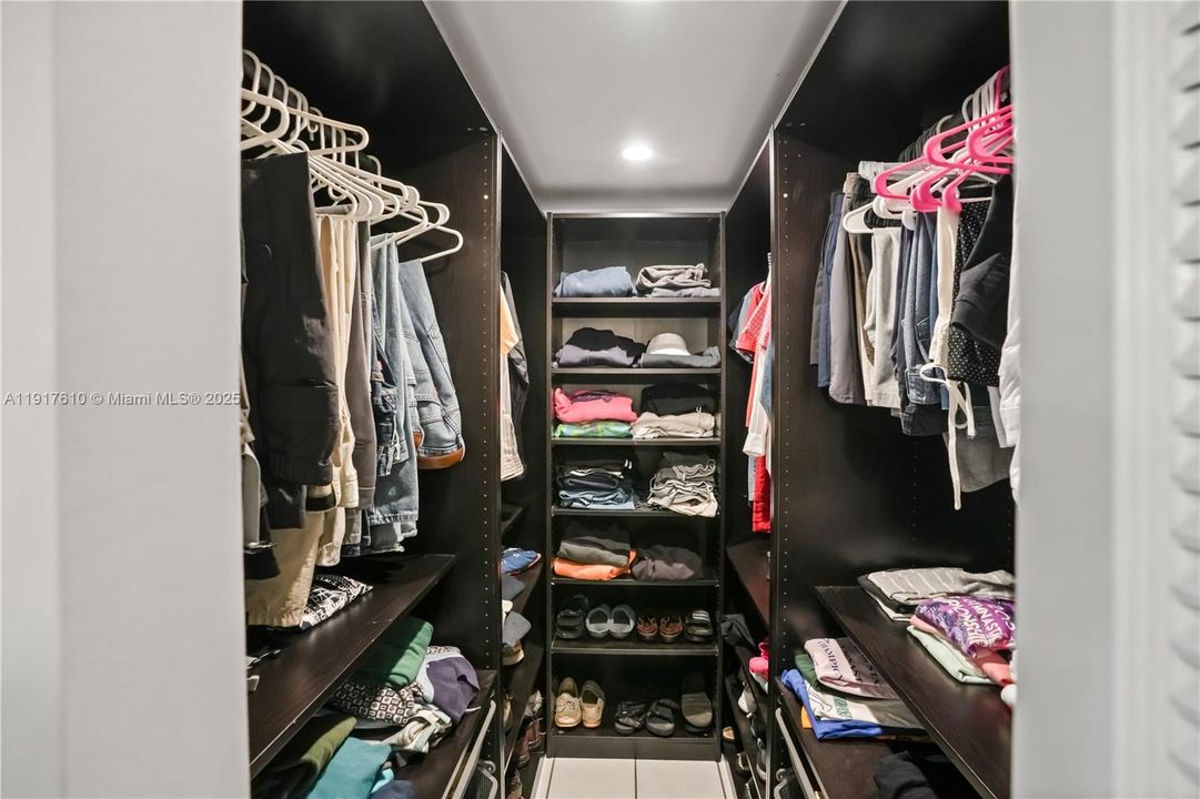 Built out walk-in closet