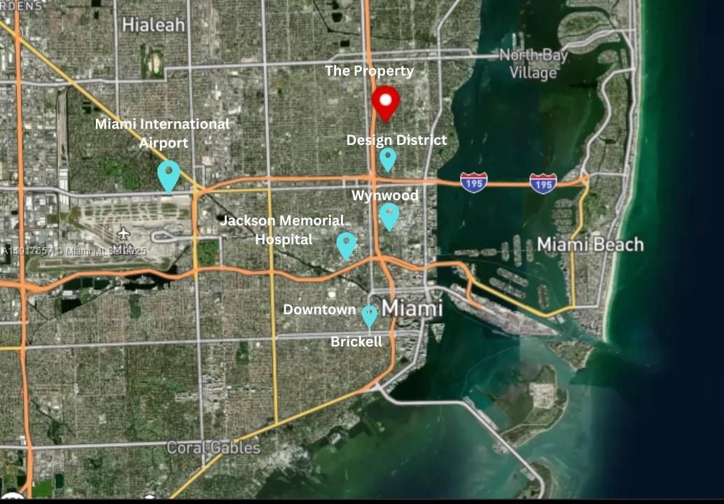 View of Miami and Property. Most main destinations are within a 10-15 minte drive