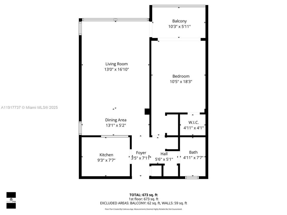 На продажу: $299,000 (1 спален, 1 ванн, 791 Квадратных фут)