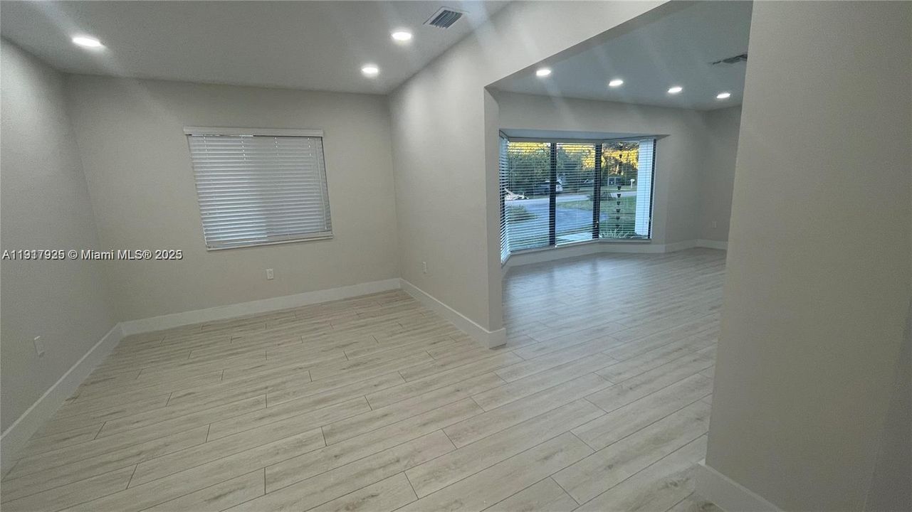 view of dining room and living room
