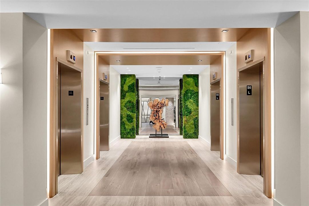The Roney Palace Elevator Banks