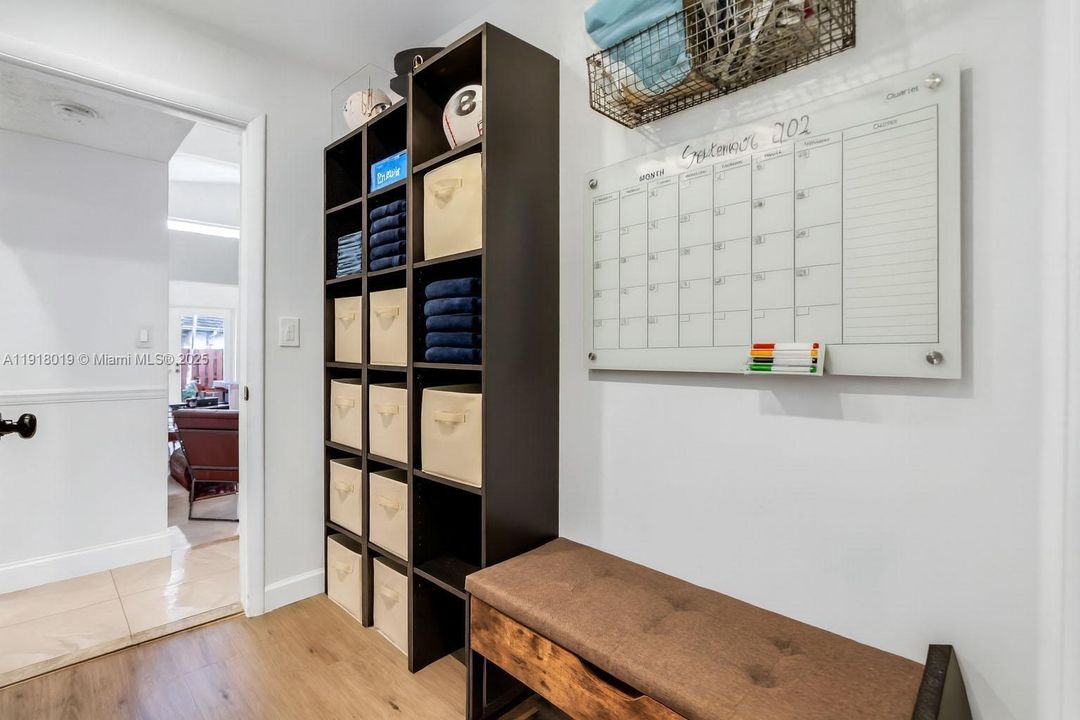 entrance to the converted garage