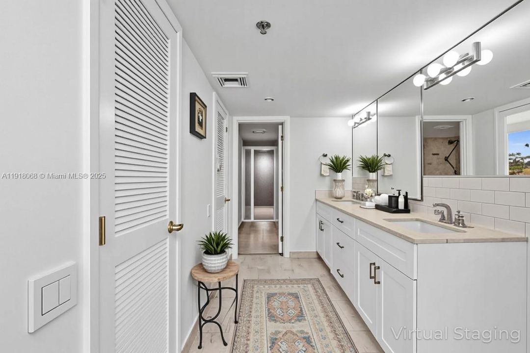 Primary Bathroom Virtually Staged