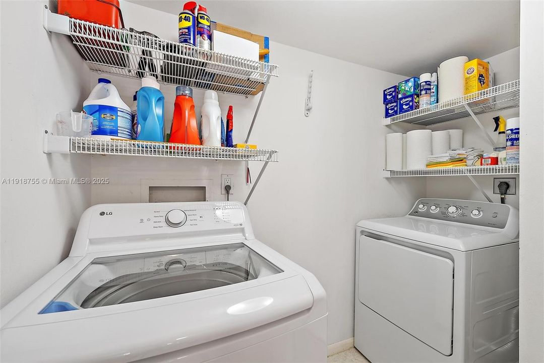 Spacious laundry room