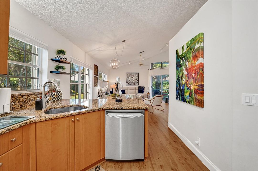 kitchen looking to the dinette area