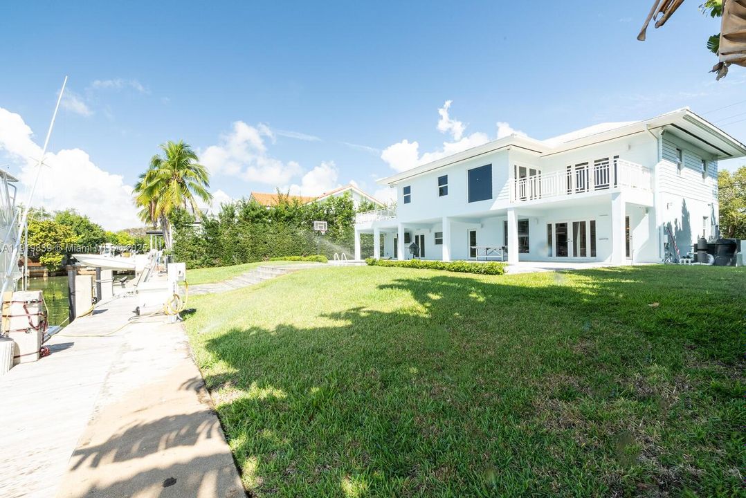 back yard and dock area, 100 feet of water