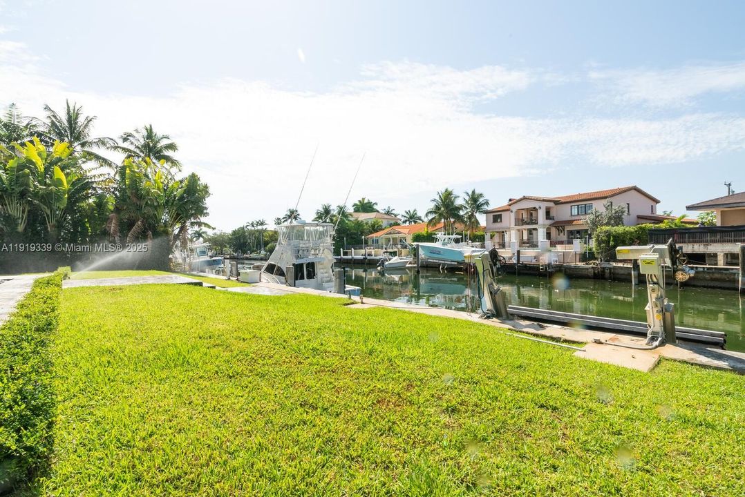 View of the canal and dock and lift