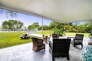 Covered terrace, example furnished, lots of space