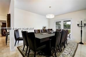 Sample decoration of ample Dining area.