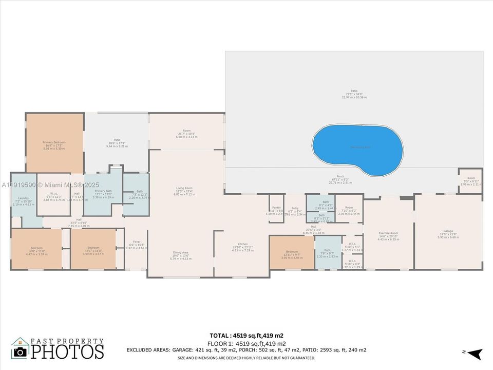 待售: $2,250,000 (5 贝兹, 4 浴室, 4073 平方英尺)