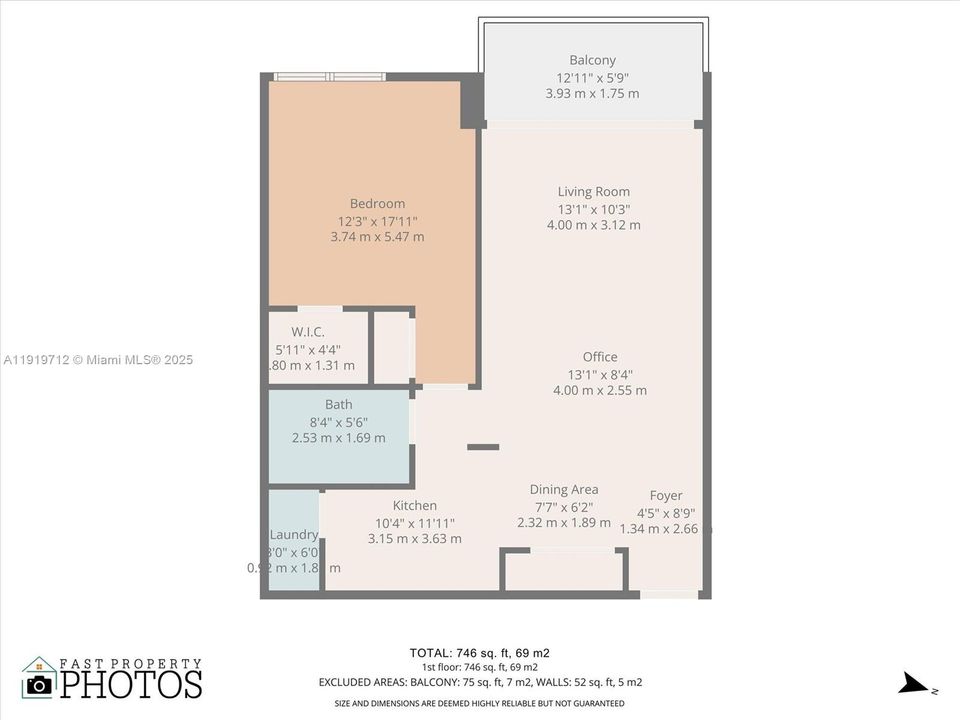 待售: $774,000 (1 贝兹, 1 浴室, 746 平方英尺)