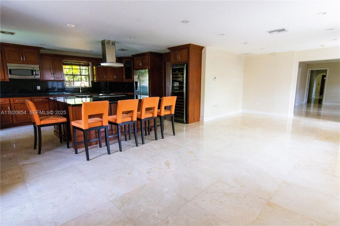 Family and friends will feel welcomed as soon as they enter the house. The open concept provides a place for everyone either around the kitchen counter, in the living room watching TV.